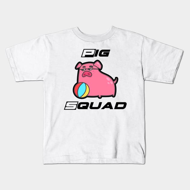 Pig Squad Funny Farm Animal Gift Kids T-Shirt by chrizy1688